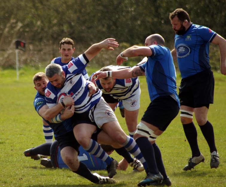 Simon James grabbed a try for Fishguard who comfortably beat Loughor 40-7 at the Moors